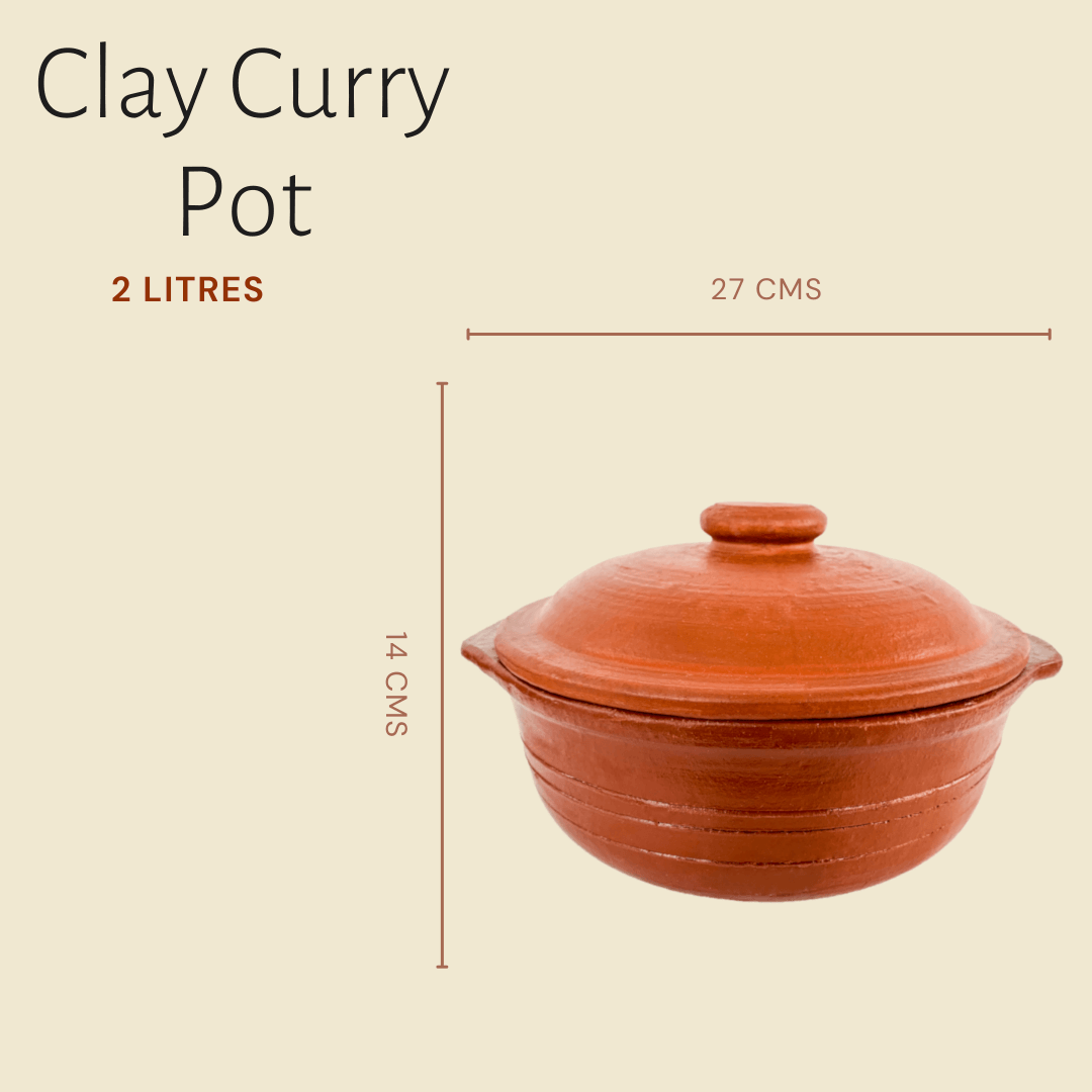 Small size clay curry pot