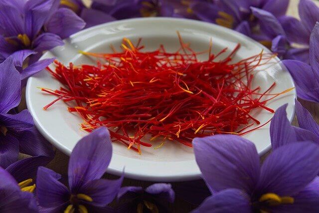 Ayurvedic herbs and spices saffron